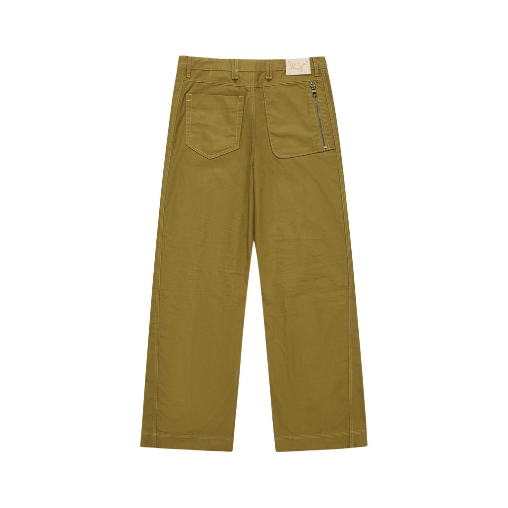 KILLWHY • ⁰⁹⁰ Waxed leather Jeans 直筒蜡皮牛