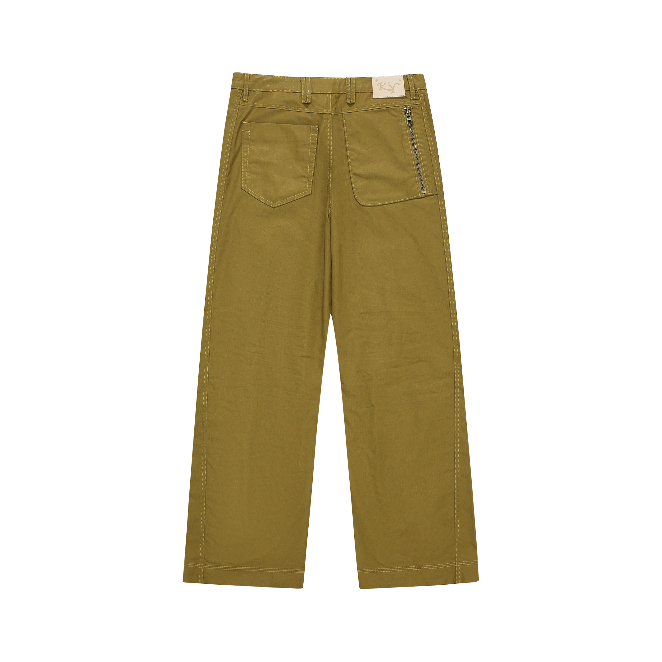 KILLWHY • ⁰⁹⁰ Waxed leather Jeans 直筒蜡皮牛