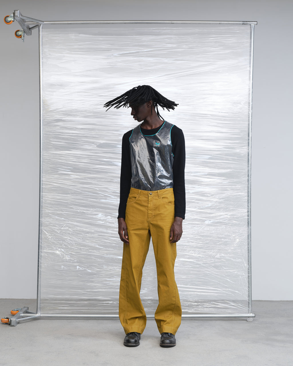 KILLWHY • ⁰⁹⁰ Waxed leather Jeans 直筒蜡皮牛
