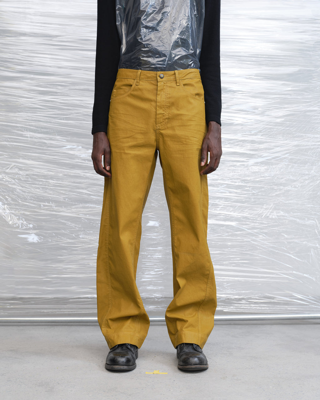 KILLWHY • ⁰⁹⁰ Waxed leather Jeans 直筒蜡皮牛