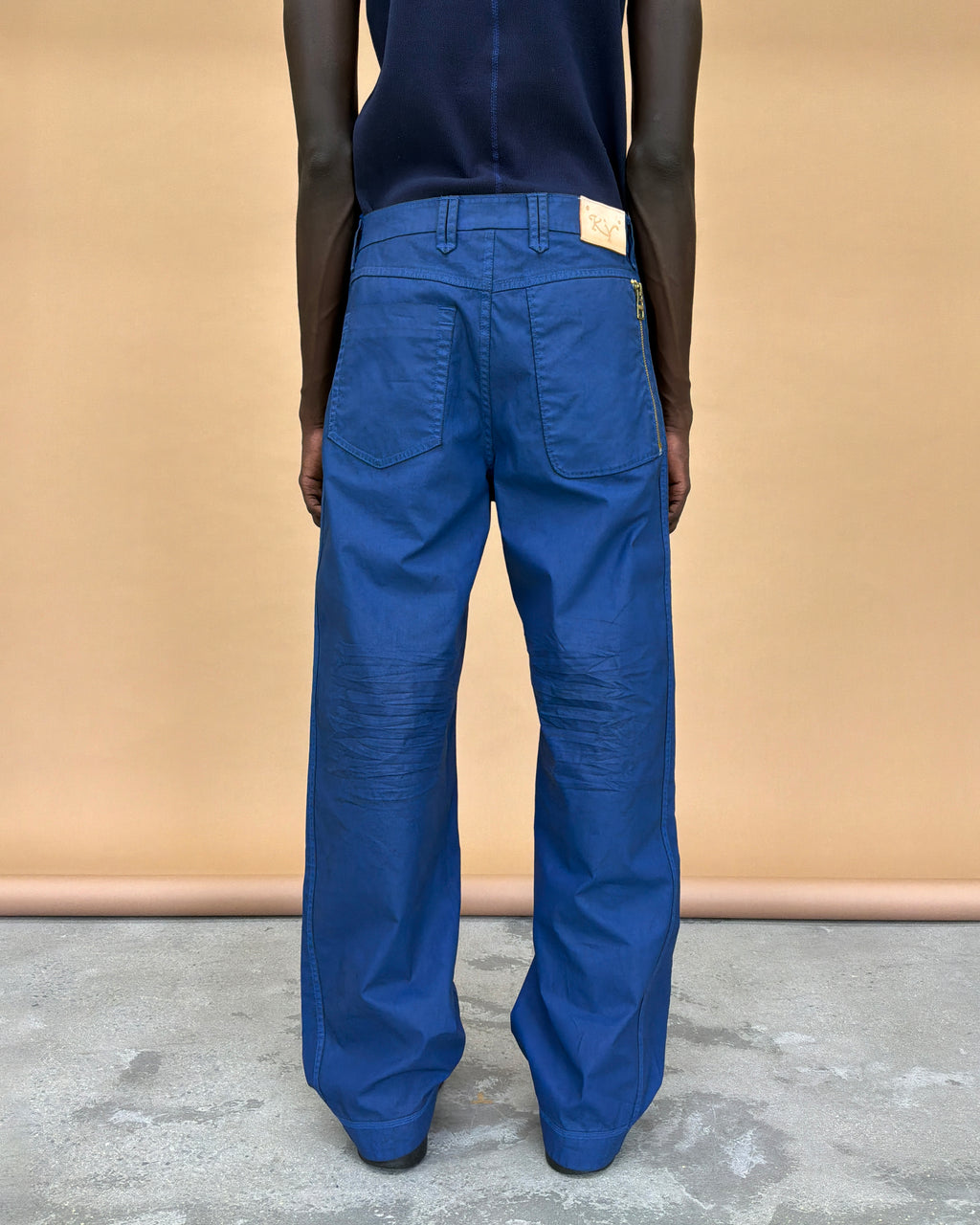 KILLWHY • ⁰⁹⁰ Waxed leather Jeans 直筒蜡皮牛