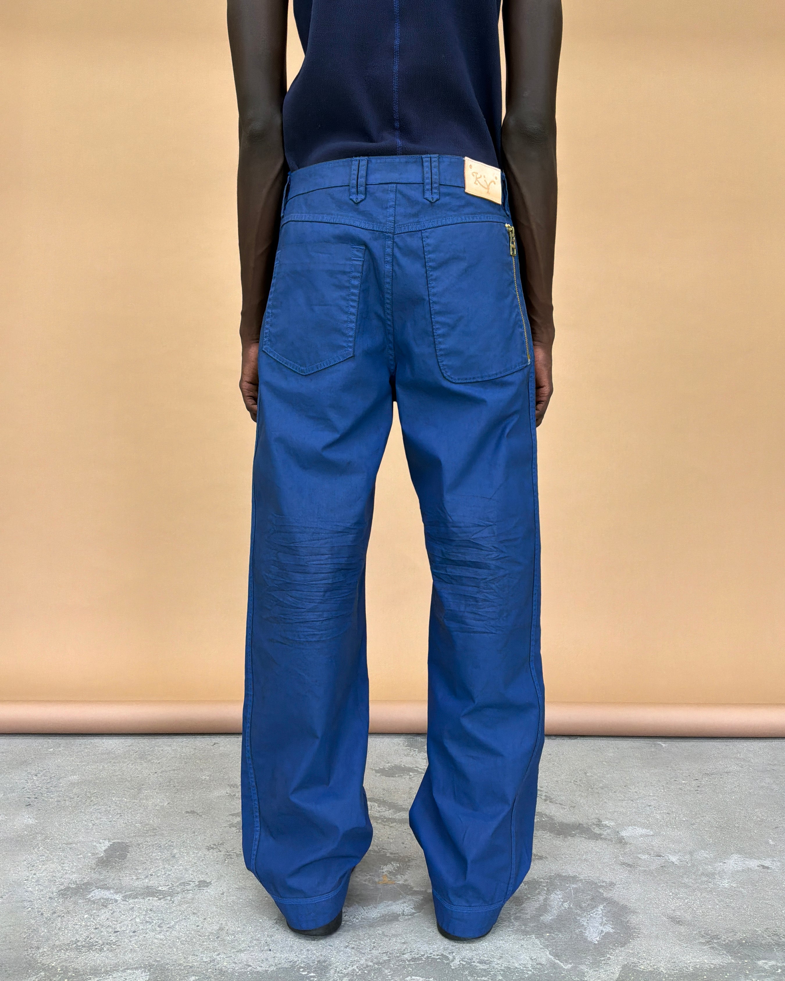 KILLWHY • ⁰⁹⁰ Waxed leather Jeans 直筒蜡皮牛