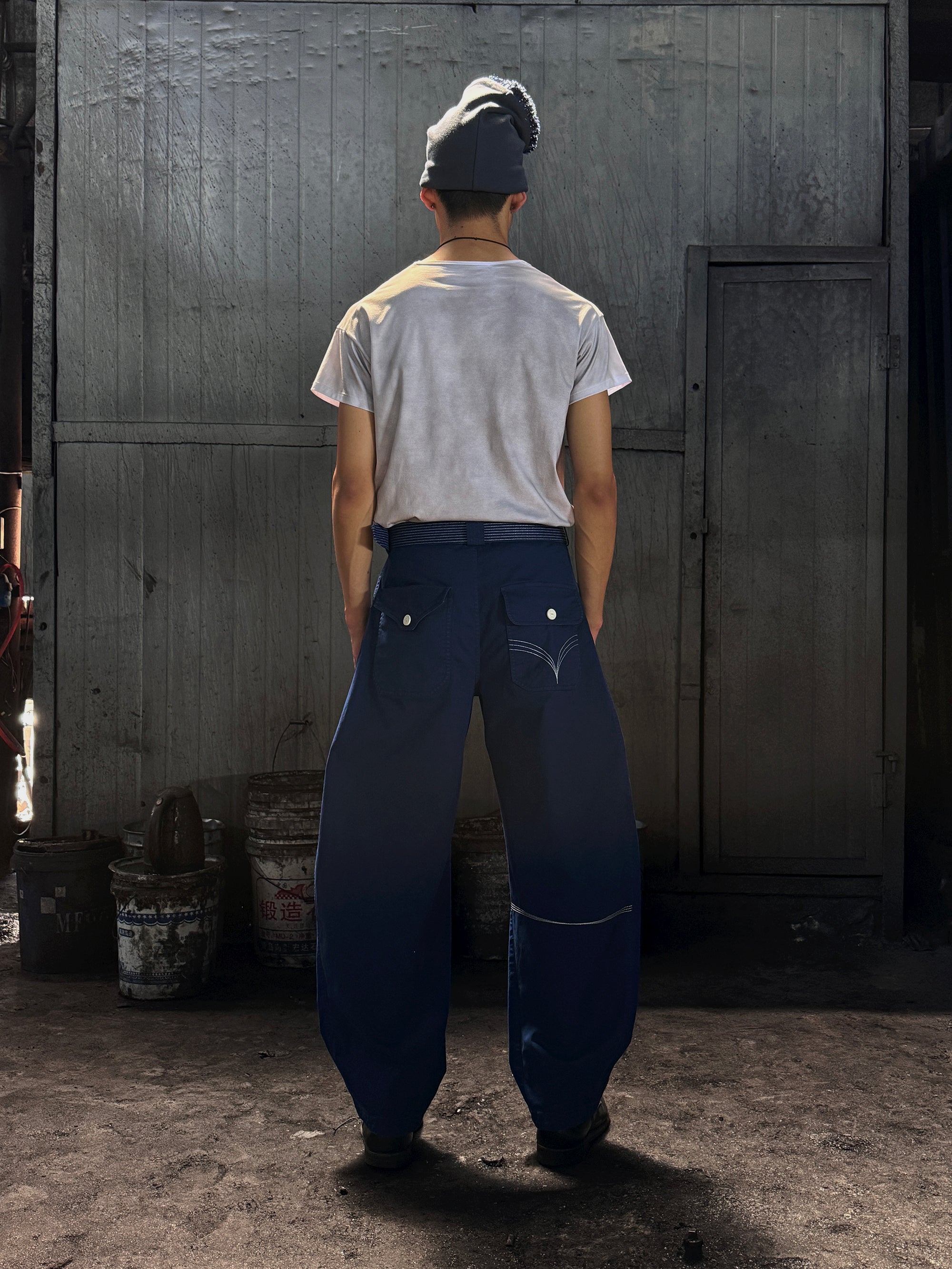 KILLWHY • ⁰⁶³ Belt fat-legs Pants “腰带胖腿工作裤”
